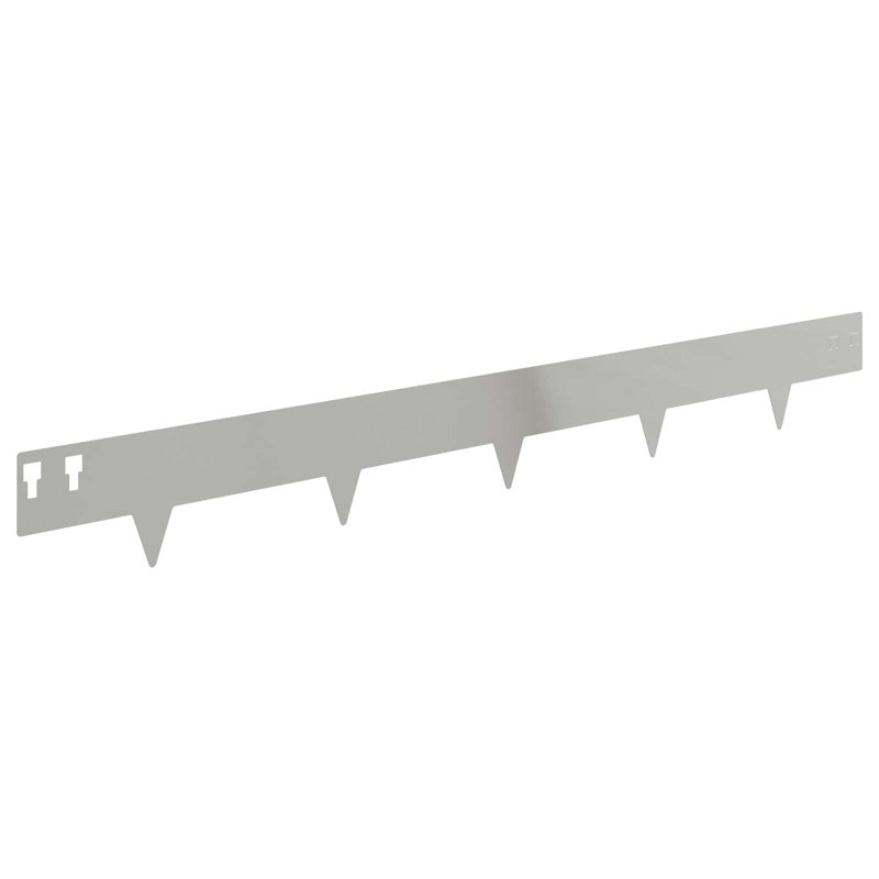 100cm W Steel Lawn Edging, Silver, 12cm H x 100cm W