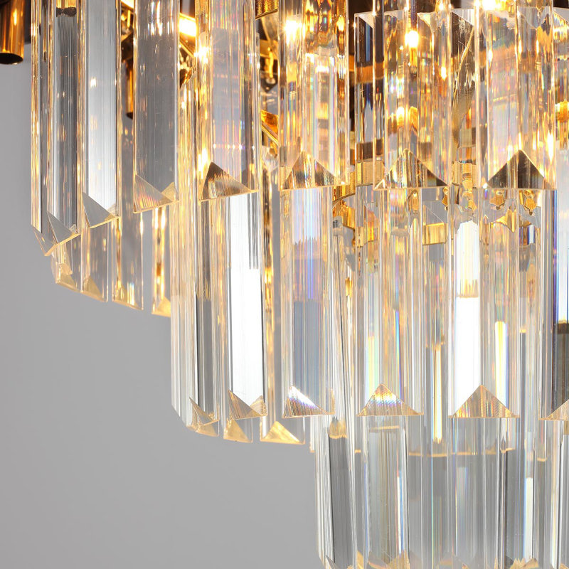 Gulnanj 4 - Light Tiered Chandelier, Black/Gold