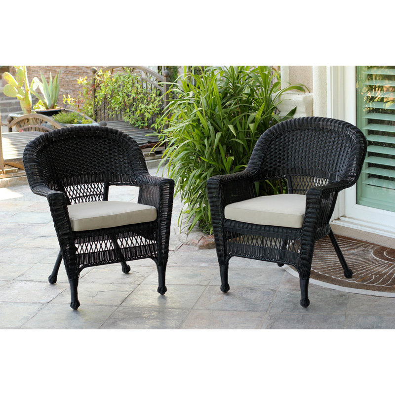 Outdoor Lounge Chair, Tan, Black