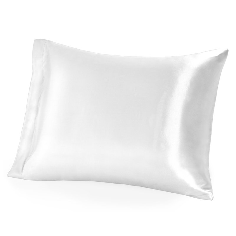 Fermeture de l'enveloppe 100% soie, Blanc, 1 grande taie d'oreiller