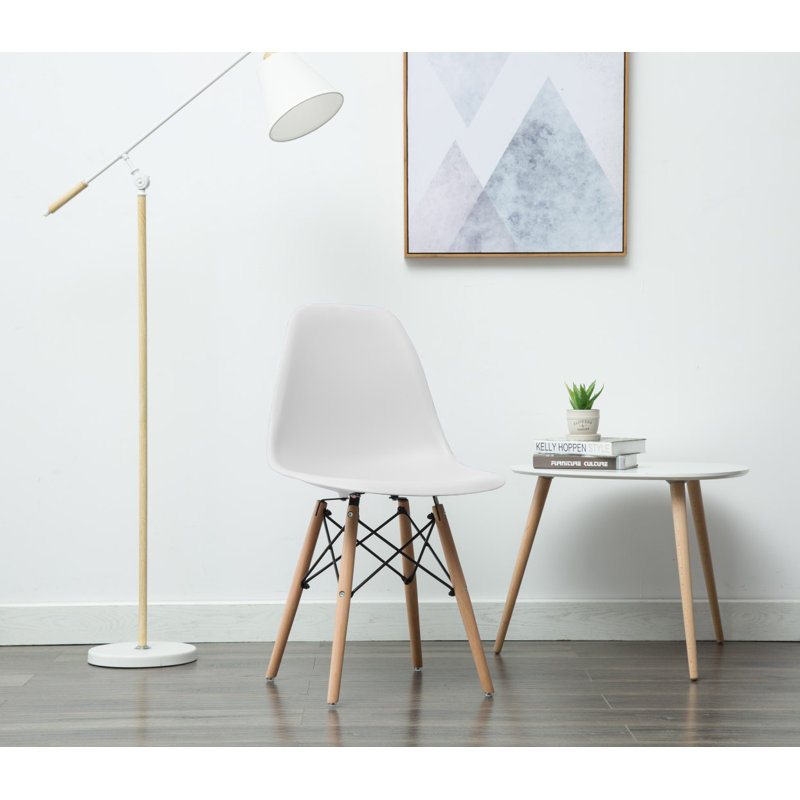 Wrenshall 17.7'' H Beech Side Chair, White