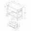 Table d'appoint, 2 niveaux, bout, lampe, table de chevet (table de chevet), table d'appoint, étroit, petit, tiroir de rangement, placage, transitionnel-1998423892