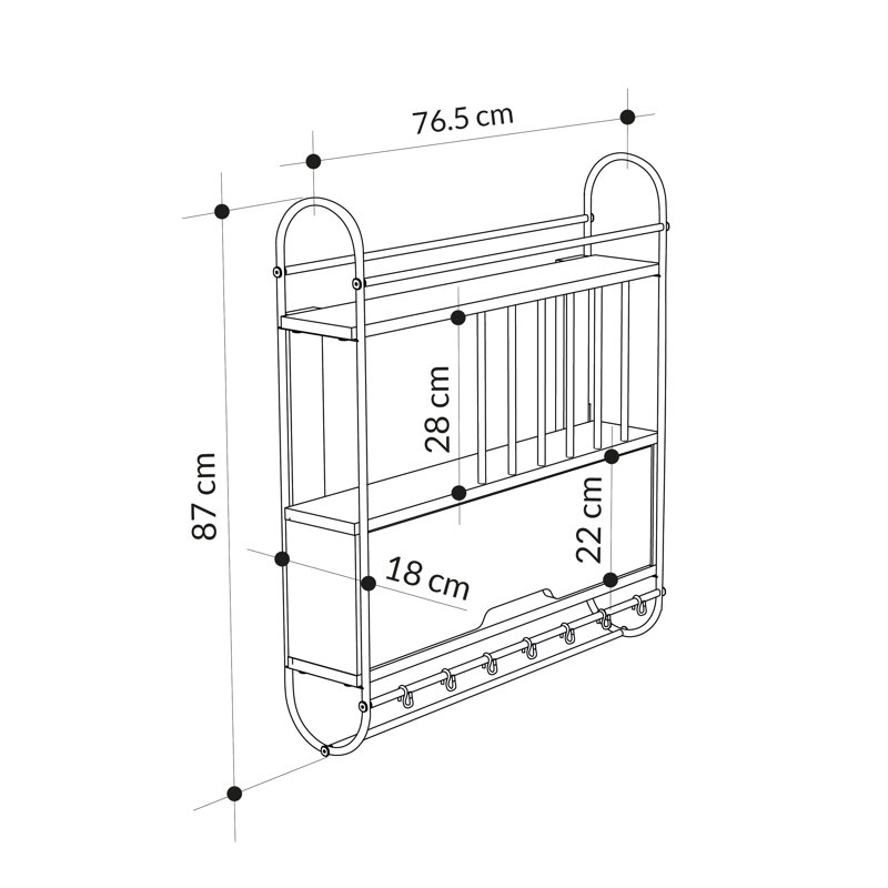 Durante 2 Piece Bracket Shelf