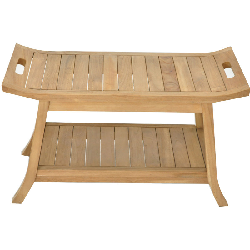 Whalen 30'' W Teak Shower Bench