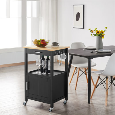 Solid Wood Top Kitchen Island