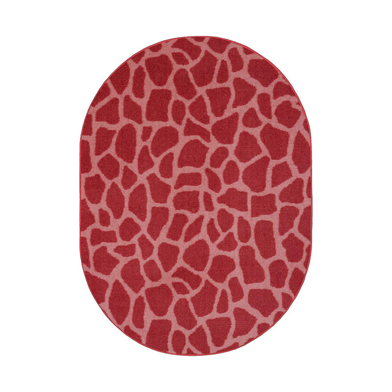 Tapis imprimé animal - Girafe Girly, Oval 6 pi x 9 pi