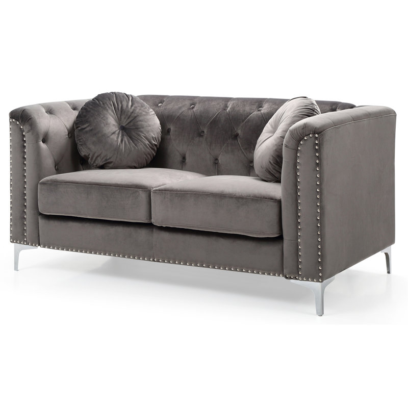 Causeuse Contemporary, Gris foncé