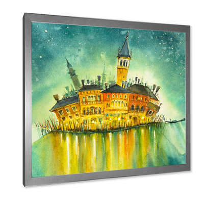 Idyllic Island of Venice at Night - Peinture sur toile