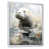 White Floater Framed