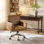 Chaise de bureau inclinable et pivotante à 360 ° en cuir avec transition cloutée-1906940515