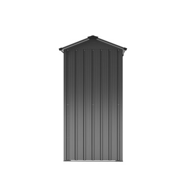 Galvanized Iron Outdoor Cabinet, Waterproof And Long - Lasting, Robust Lock For Security, Easy To Move, Good Construction Sites Backyards, 50.69 Lb Package Weight, Black, Classic Look Storage Unit Of