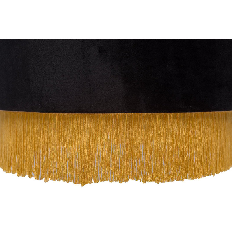 Abat-jour tambour en velours (araignée), H 10,24 po x l 15,75 po x P 15,75 po, Noir