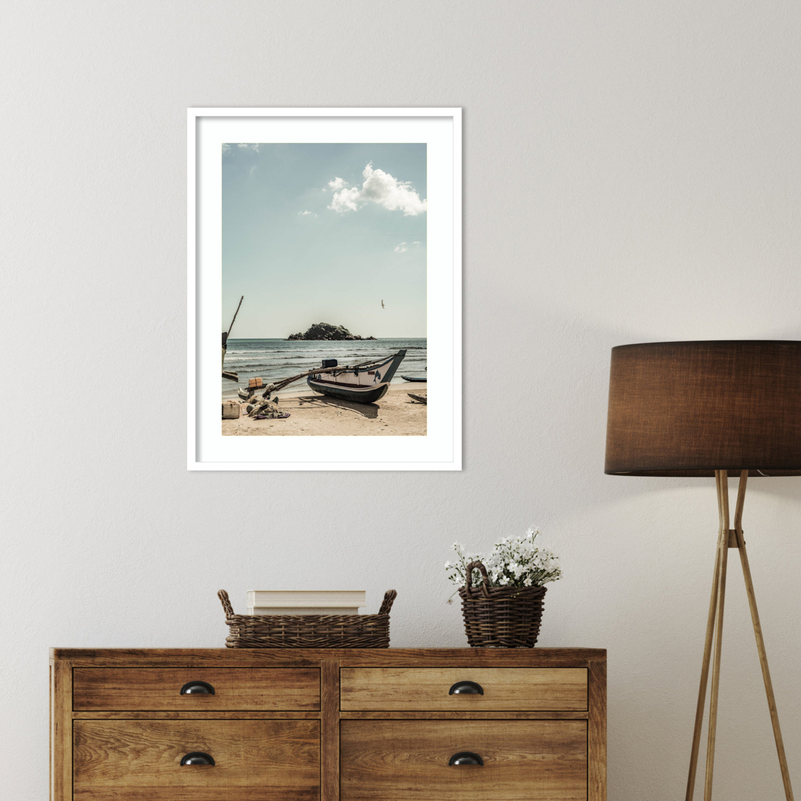 Daisey "Of the Sea" Print by Shot by Clint, White, 33" H x 25" W