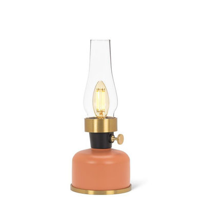 Small Clay Colour Led With Chimney Lantern