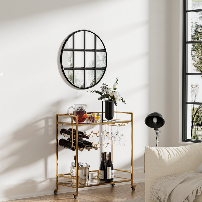 Miroir d'appoint Bayliff, Rond, 28 po x 28 po
