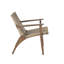 Chaise d'appoint, structure en bois, entièrement assemblée, sans coussins, accoudoirs encastrés, siège et dossier naturels,