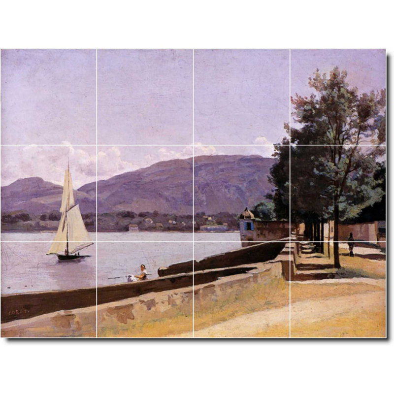 Carreau de peinture murale 24 po x 18 po 6 po x 6 po, Bord de l'eau 02086