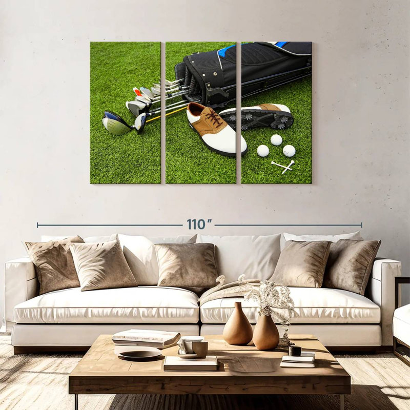 Ensemble de matériel de golf, H 48 po x l 74 po