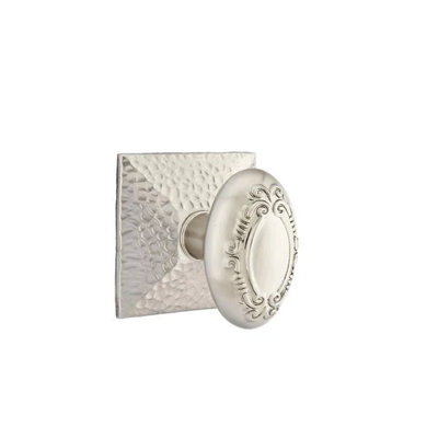 Emtek Privacy Interior Mortise Set w/ Hammered Rosette & Victoria Knob (LH)