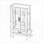 Armoire lumineuse captivante - tablettes réglables, 2 portes, 1 tiroir, style chêne avec tablettes éclairées-315905362