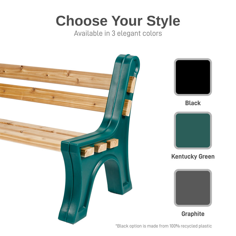 Banc de jardin extérieur, Vert