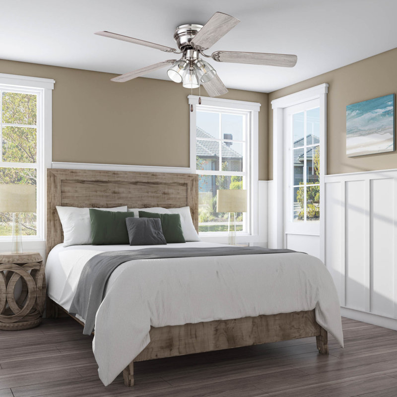 Briteny 52'' Ceiling Fan with Light Kit, Brushed Nickel