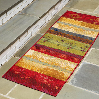 Merrimac Floral Red/Beige Indoor/Outdoor Area Rug