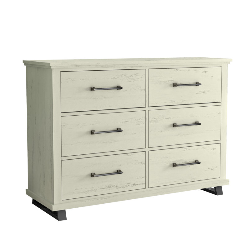 Neer 51.96'' W 6 - Drawer Dresser, Creamy White