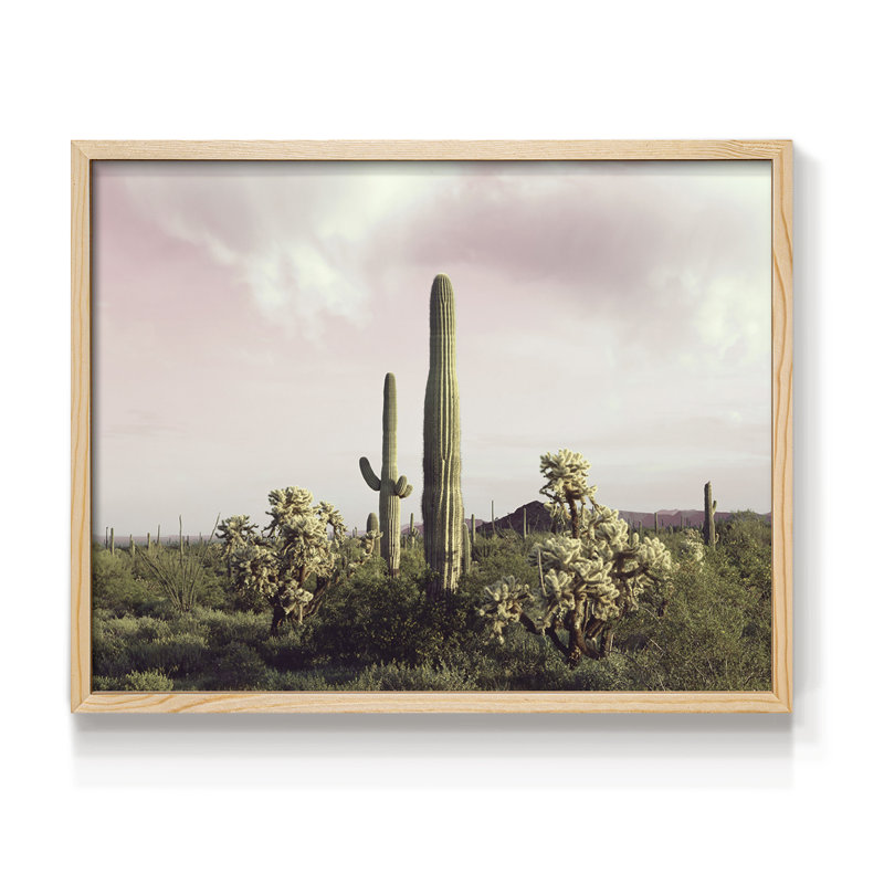 Orgue à tuyaux, cactus national, impression encadrée, H 8 po x l 10 po, Naturel