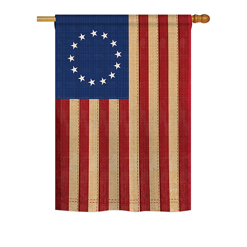 Drapeau de maison / jardin Betsy Ross, H 40 po x l 28 po