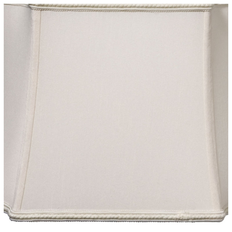 Abat-jour crème avec abat-jour rond en forme de oblong et abat-jour en tissu shantung pour lampes de table, 8,25 po x 13 po x 10 x 16 po x 10 po