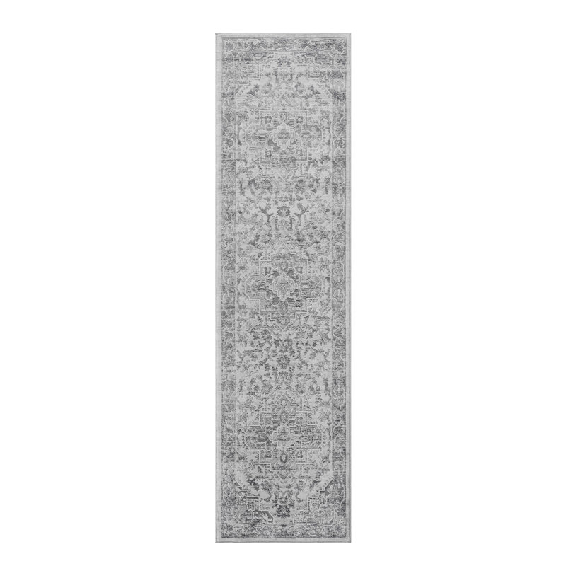 Tapis argenté / oriental, Tapis de couloir 2 pi 2 po x 8 pi