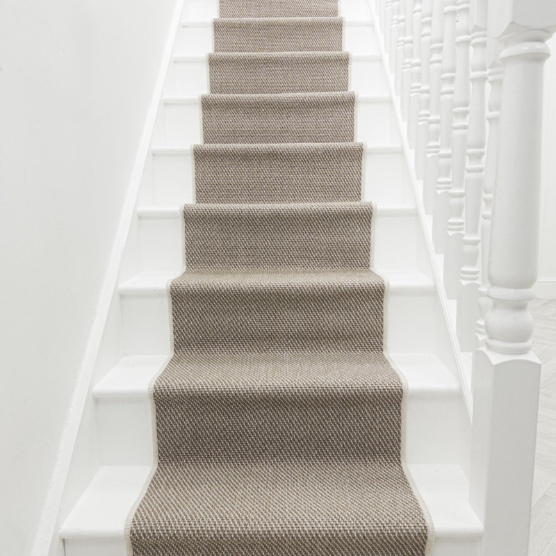 Stair Runner Solid Colour Flatweave Area Rug, Runner 60 x 600 cm