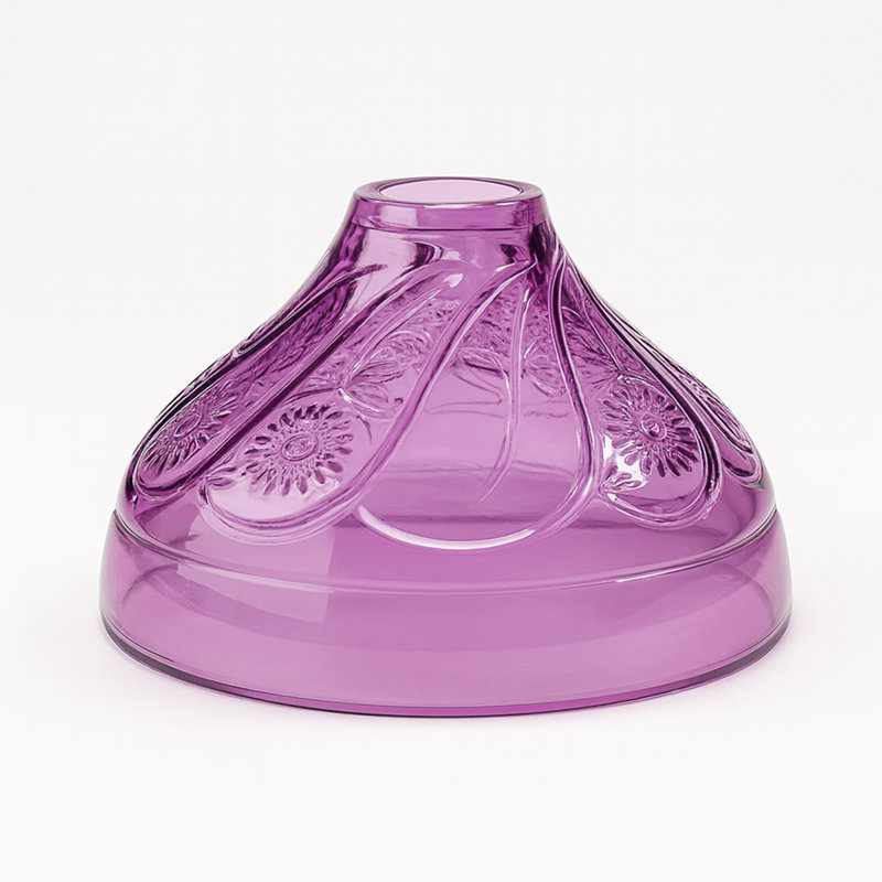 9cm H Glass Lamp Shade ( Screw On ), Purple