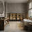 Bathroom Storage Cabinet With Four Glass Door And Light-514543216