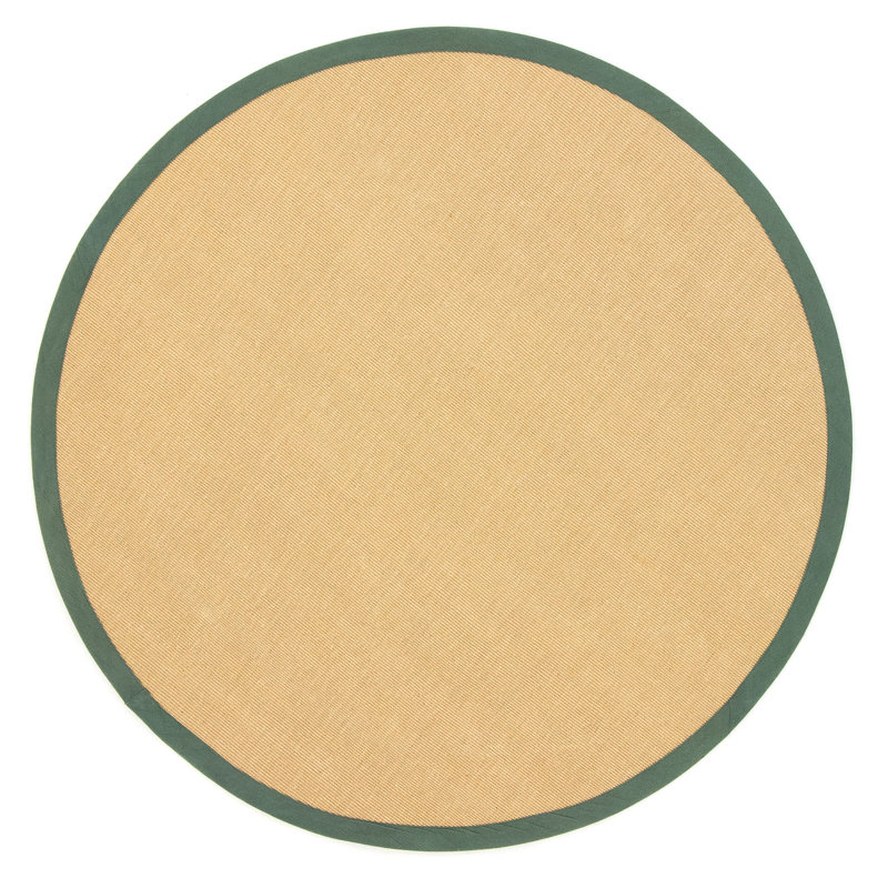 Sisal Hand Woven Green Rug, Round 200cm