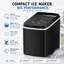 Machine à glaçons de comptoir portable avec cubes de glace Rolipo, production quotidienne de 33 lb