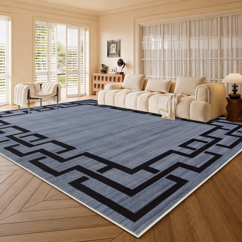Abstract Machine Printed Shag Area Rug, Rectangle 200 x 290 cm