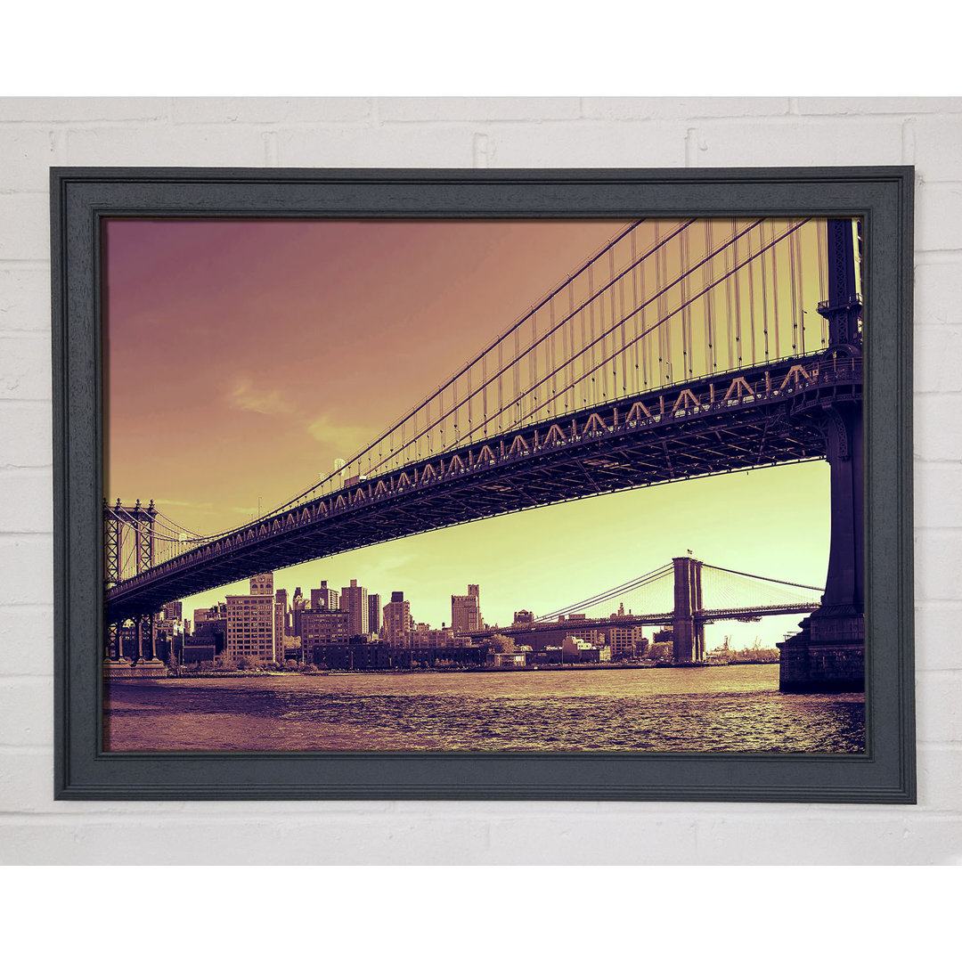 Bridges of NYC - Einzelne Bilderrahmen Kunstdrucke