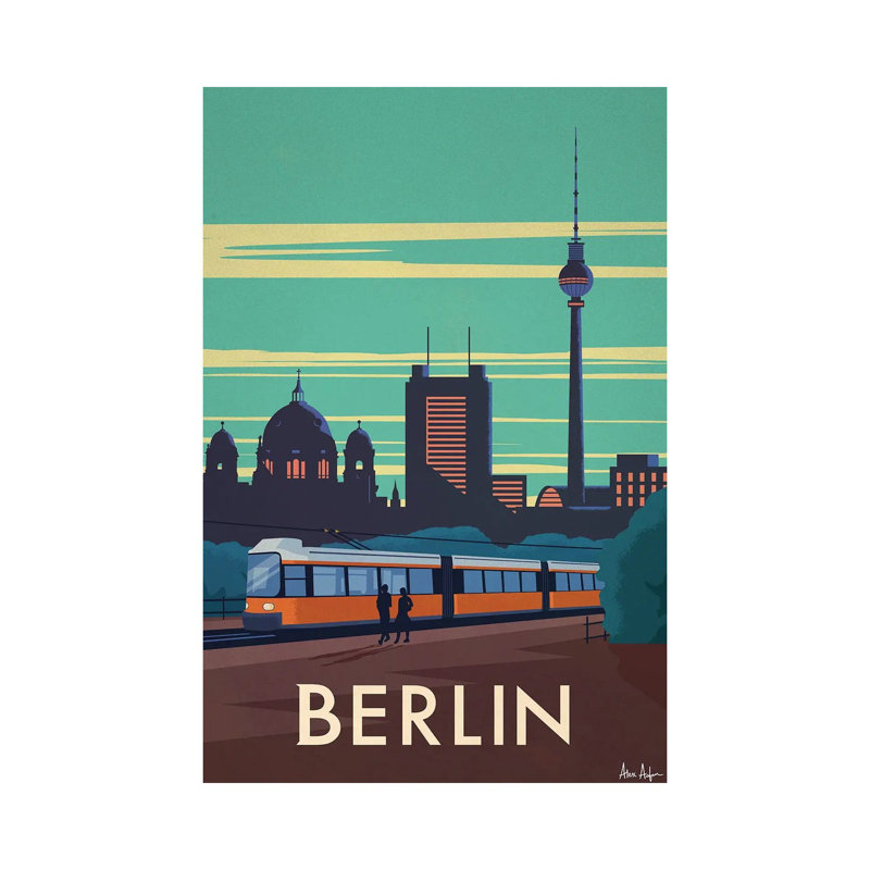 Berlin - reproduction sur toile tendue, H 40 po x l 26 po x P 1,5 po