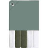 Ensemble de 6 serviettes de bain à capuchon et 5 débarbouillettes, serviette de bain en coton réutilisable ultra doux de qualité supérieure, cadeaux d'anniversaire unisexes, motif koala vert, 30 po x 30 po / 9,5 po x 9,5 po