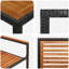 9 Piece Garden Dining Set Black Poly