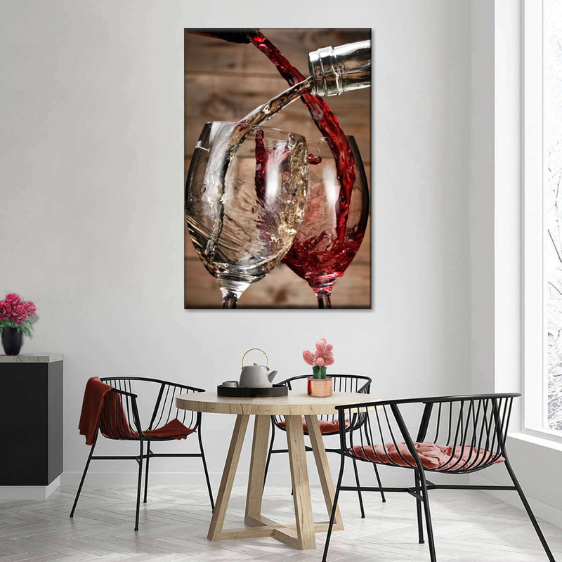 Éclaboussures de vin - reproduction sur toile tendue, H 51 po x l 34 po x P 1,25 po