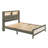 1Pc Queen Size Platform Storage Bed