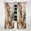 Cannelures vertes et beiges - Rideau traditionnel - Velours obscurcissant - 1 panneau-107831029