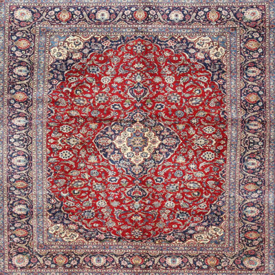Tapis traditionnel rouge / noir Giasa