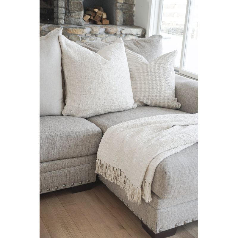 Cozy Hand Woven Throw Blanket, White