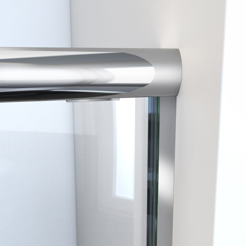 Porte de baignoire sans cadre Bypass 60 "x 57,5" Ete, Vers la droite, Chrome poli