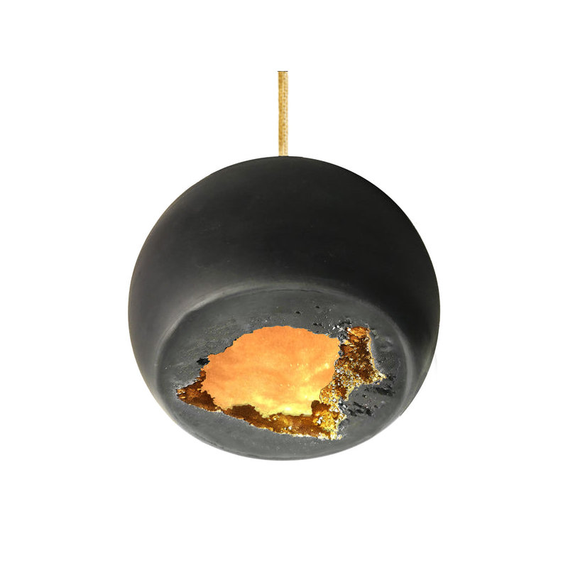 Geode 1 - Light Pendant, Matte Black, Brass
