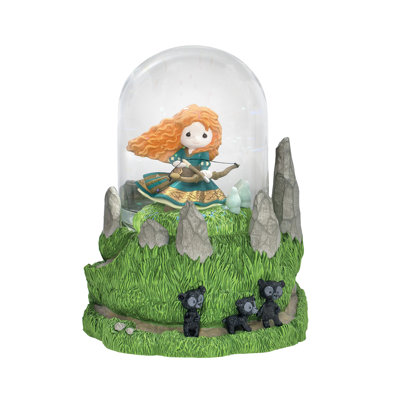 Precious Moments Disney Brave Merida Rotating Musical Snow Globe Waterball 6 Inch
